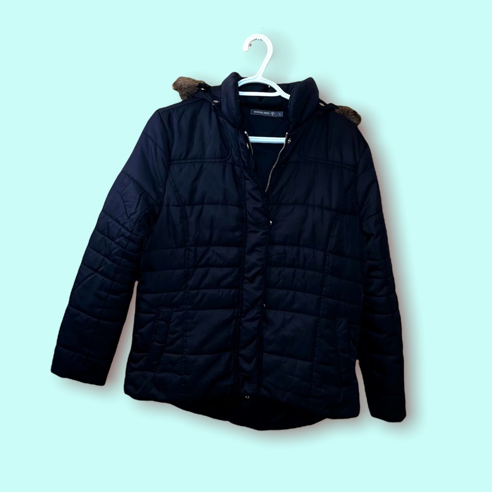 Black puffer jacket